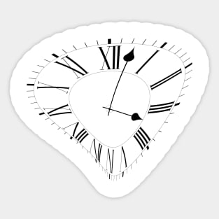 Wobbly simple classic clock Sticker